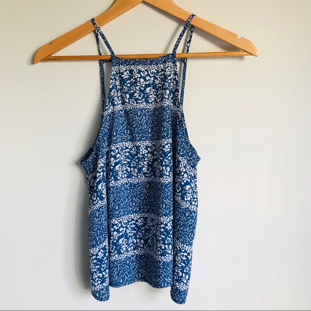Full Tilt | Blue & White Summer Tank Top